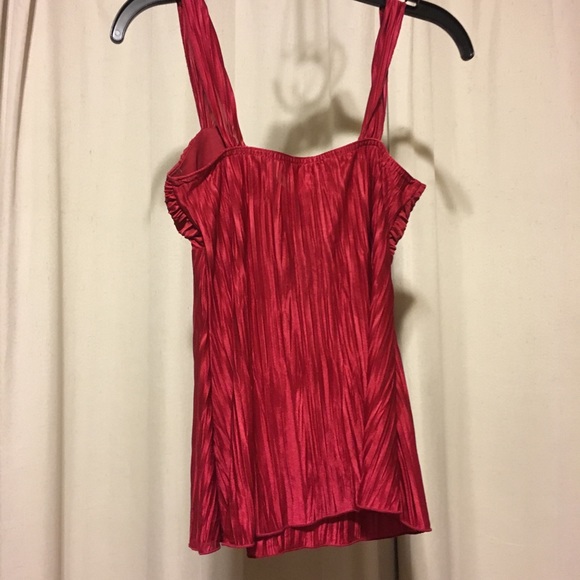 satin scrunch tank top - Picture 2 of 4